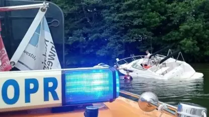 Zderzenie dwóch łodzi motorowych na jeziorze Tałty. Jedna osoba ranna 