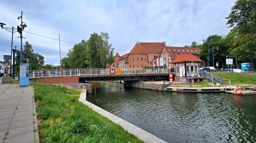 Zabytkowy most obrotowy w Giżycku znów działa