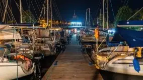 Noc w porcie Keja w Węgorzewie, sierpień 2021 - zdjęcie 11