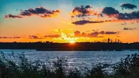 Zachód słońca nad jeziorem Kirsajty, wrzesień 2021 r. - zdjęcie 15