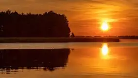 Ognisty zachód przy porcie Ognisty Ptak, jezioro Święcajty - zdjęcie 40