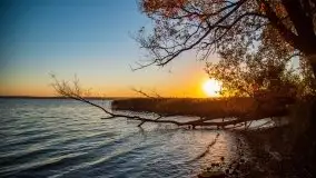 Zachód słońca, Giżycko, jezioro Niegocin, październik 2021 r. - zdjęcie 25