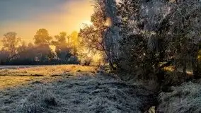 Październikowy wschód słońca, mgły i szron - zdjęcie 75