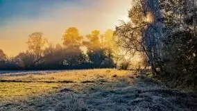 Październikowy wschód słońca, mgły i szron - zdjęcie 12