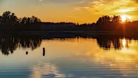 Zachód słońca nad jeziorem Krzywa Kuta - zdjęcie 15