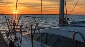 Zachód słońca nad jeziorem Dargin, październik 2021 - zdjęcie 1