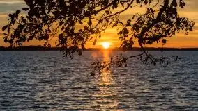 Zachód słońca nad jeziorem Dargin, październik 2021 - zdjęcie 37