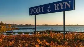 Zachód słońca w Rynie nad jeziorem Ryńskim, październik 2021 r. - zdjęcie 26