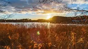 Zachód słońca nad jeziorem Tajty, widoczny z Pięknej Góry - zdjęcie 21