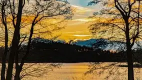 Zachód słońca nad jeziorem Tajty, widoczny z Pięknej Góry - zdjęcie 10