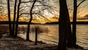 Grudniowy zachód słońca nad jeziorem Kisajno 2021 - zdjęcie 10