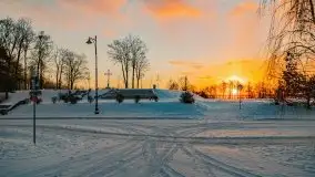 Wschód słońca nad jeziorem Niegocin, krzyż św. Brunona - zdjęcie 11