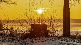 Styczniowy zachód słońca nad jeziorem Święcajty, 2022 r. - zdjęcie 21