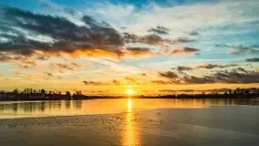 Zachód słońca nad jeziorem Bocznym, styczeń 2022 - zdjęcie 2