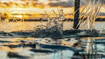 Zachód słońca nad jeziorem Bocznym, styczeń 2022