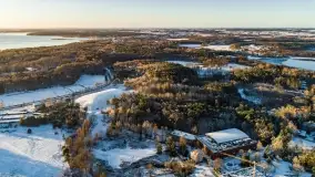 Wschód słońca nad Giżyckiem i jeziorami Niegocin i Kisajno z drona - zdjęcie 11