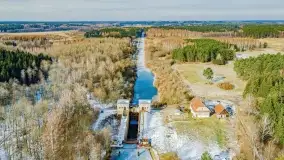 Jaz walcowy na kanale mazurskim, śluza Guja Piaski - zdjęcie 33