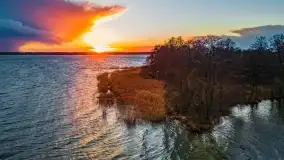 Zachód słońca nad jeziorem Niegocin, Bystry, luty 2021 - zdjęcie 19