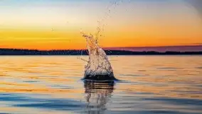 Jezioro Kisajno po zachodzie słońca, luty 2022 r. - zdjęcie 11