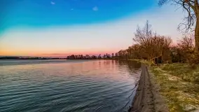 Jezioro Kisajno po zachodzie słońca, luty 2022 r. - zdjęcie 10