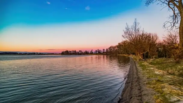 Jezioro Kisajno po zachodzie słońca, luty 2022 r. - zdjęcie 10