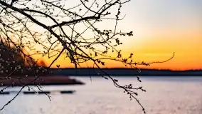 Jezioro Kisajno po zachodzie słońca, luty 2022 r. - zdjęcie 19