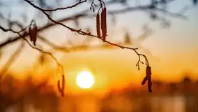 Zachód słońca nad grodziskiem Święta Góra i jeziorem Wojnowo, luty 2022 r. - zdjęcie 33