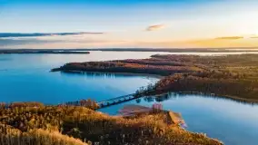 Zachód słońca nad jeziorem Kirsajty, marzec 2022 r. - zdjęcie 18