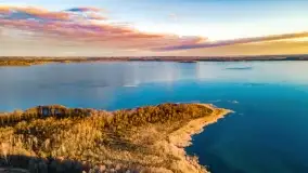 Zachód słońca nad jeziorem Kirsajty, marzec 2022 r. - zdjęcie 16