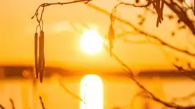 Zachód słońca nad jeziorem Kirsajty, marzec 2022 r. - zdjęcie 27