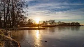 Zachód słońca nad jeziorem Harsz w Harszu - zdjęcie 9