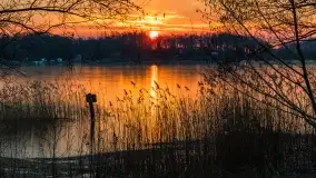 Marcowy zachód słońca nad jeziorem Kisajno - zdjęcie 4