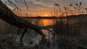 Marcowy zachód słońca nad jeziorem Kisajno - zdjęcie 6