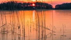 Marcowy zachód słońca nad jeziorem Kisajno - zdjęcie 5