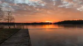 Marcowy zachód słońca nad jeziorem Kisajno - zdjęcie 3