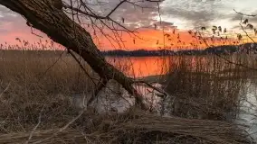 Marcowy zachód słońca nad jeziorem Kisajno - zdjęcie 44