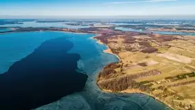 Jezioro Dargin rozstaje się z lodem, przedwiośnie 2022 r. - zdjęcie 20