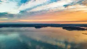 Zachód słońca nad jeziorem Dobskim, marzec 2022 r. - zdjęcie 44