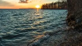 Zachód słońca nad jeziorem Dargin, przystań u Mielnika - zdjęcie 53