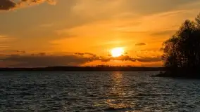 Zachód słońca nad jeziorem Dargin, przystań u Mielnika - zdjęcie 13