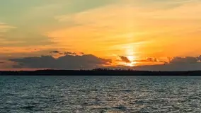 Zachód słońca nad jeziorem Dargin, przystań u Mielnika - zdjęcie 20