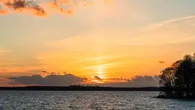 Zachód słońca nad jeziorem Dargin, przystań u Mielnika - zdjęcie 30