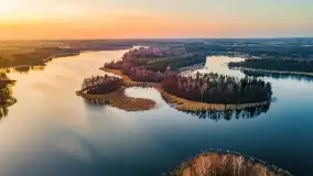 Zachód słońca nad jeziorem Wydmińskim, marzec 2022 - zdjęcie 2