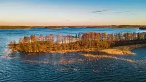 Zachód słońca nad jeziorem Dejguny, marzec 2022 r. - zdjęcie 2