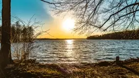 Zachód słońca nad jeziorem Dejguny, marzec 2022 r. - zdjęcie 48