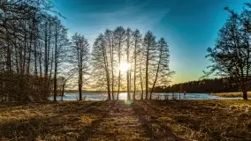 Zachód słońca nad jeziorem Dejguny, marzec 2022 r. - zdjęcie 42