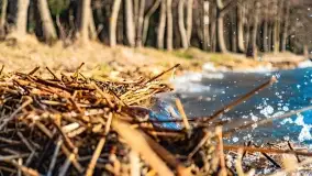 Zachód słońca nad jeziorem Dargin, marzec 2022 r. - zdjęcie 41