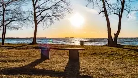 Zachód słońca nad jeziorem Dargin, marzec 2022 r. - zdjęcie 50