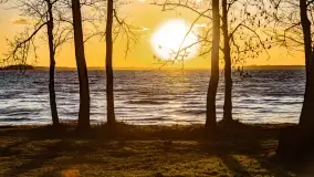 Zachód słońca nad jeziorem Dargin, marzec 2022 r. - zdjęcie 24