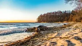 Zachód słońca nad jeziorem Dargin, marzec 2022 r. - zdjęcie 42